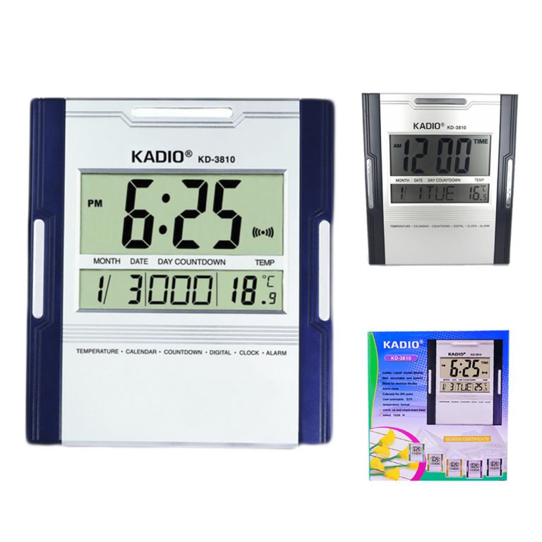 Reloj Digital Cuadrado Alarma Temperatura Fecha Kadio KD3810 El