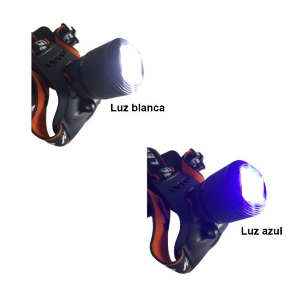 Linterna Frontal Correa Cabeza Recargable Zoom Luz Blanca XQ-33 – El  Baratillo